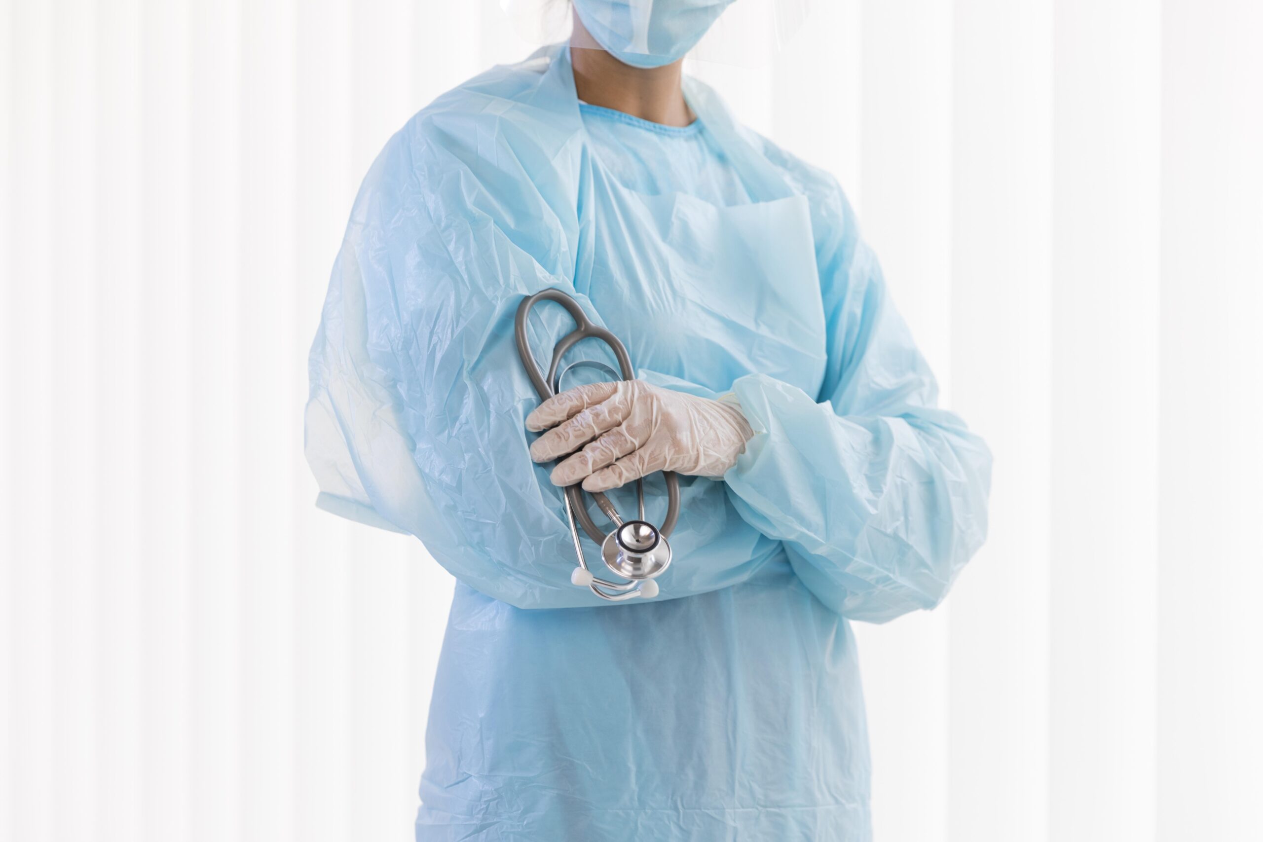 front-view-female-doctor-wearing-protective-clothing